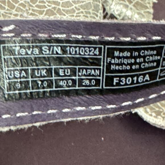 Teva Womens Flatform Universal Metallic Purple Sandals Size 9 - Picture 8 of 8